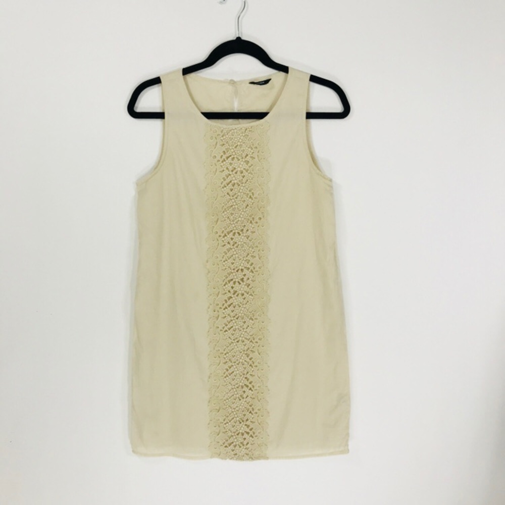 JCrew ivory cream embroiled linen dress
